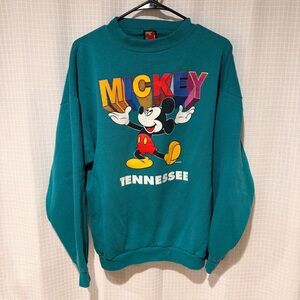 Mickey Mouse Teal Crewneck Sweatshirt